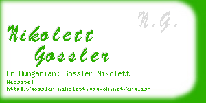 nikolett gossler business card